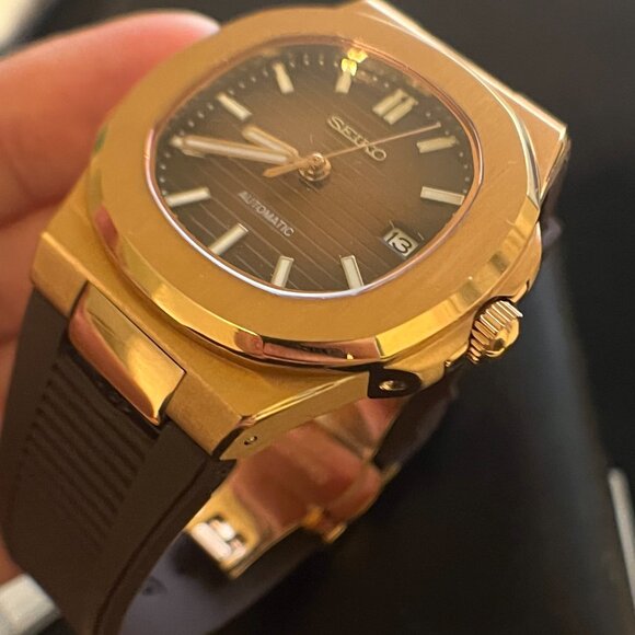 Seiko custom build nautilus mod automatic watch -sapphire crystal/NH35 - Picture 5 of 7